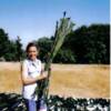 Louise with dry kelp frond